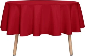 Round tablecloth-80-inch waterproof washable polyester tablecloth - Picture 1 of 7