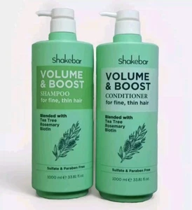 Shakebar VOLUME & BOOST Shampoo & Conditioner Rosmarin Biotin 2x1000ml fein dünn - Bild 1 von 8