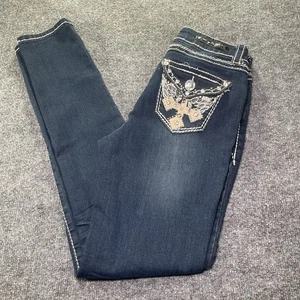 Sexy Couture ausgefallene Skinny-Stretch-Jeans mit Blinged und Tasche Größe 7 - Bild 1 von 12