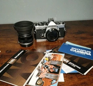 Olympus OM-2n MD 35mm SLR Film Camera with 50mm f1.8 Lens and manuals . VGC - Picture 1 of 14