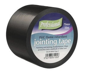 Black Polythene Jointing Tape 75mm x 33m Roll DIY, Radon, DPM, Polytunnel etc. - Picture 1 of 3