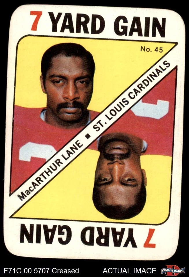 1971 Topps Game #45 MacArthur Lane Cardinals-FB Utah St 3 - VG - Image 1 of 1