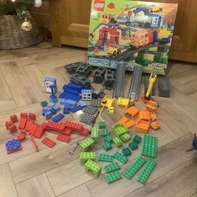 LEGO Duplo 10508 Deluxe Train Set parts with box 2013 Retired as shown in photos - Image 1 of 2