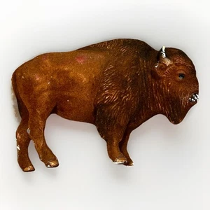 Vintage 1950s Chalkware Buffalo Fuzzy 11” x 8” - Picture 1 of 14