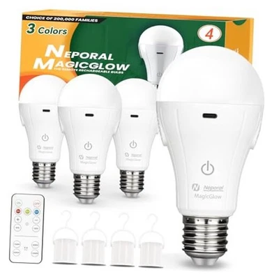  Lâmpadas recarregáveis MagicGlow com controle remoto, mudança de 3 cores + 4.0 modernas - Imagem 1 de 4