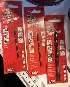 Lot of 3 VERMONT AMERICAN 2.8-3.2-6.4mm Nos 12157-12158-12166Made in USA - Picture 1 of 7