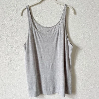 Eileen Fisher 100% Linen Striped Tank Top Size XL Coastal Bohemian Minimalist - Image 1 of 4