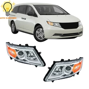 Conjunto de faros esquineros halógenos cromados ámbar para Honda Odyssey 2011-2017 - Imagen 1 de 9