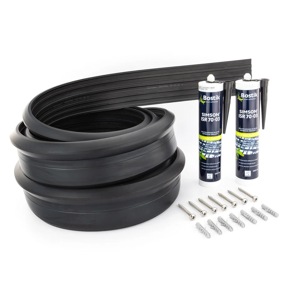 Hörmann Sturmschwelle 2er Set für Sektionaltore bis 6m - Schwarz (4015952)