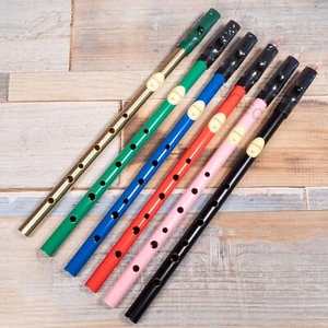 Feadog Originale D Irlandese 6 Fori Tin Whistle Penny Folk Metallo Flauto Musica Colorato - Foto 1 di 3