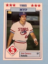 1985 Jose Canseco Huntsville Stars Southern League MVP Baseball Card #14