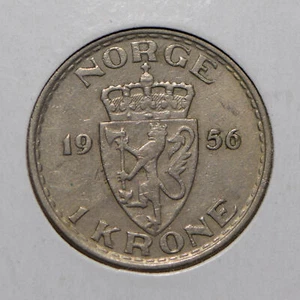 Norway 1956 Krone Lion animal  900815 combine shipping - Picture 1 of 2