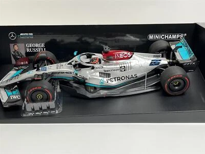 George Russell #63 Mercedes AMG F1 Spanish GP 2022 1:18 Minichamps 110220063 - Image 1 of 4