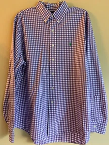 CAMISA GINGHAM HOMBRE VINTAGE RALPH LAUREN CUSTOM FIT XL - Imagen 1 de 6