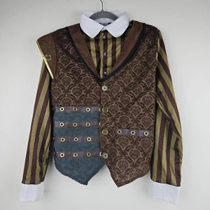 STEAM PUNK SHIRT Costume Mens S Excellent Condition Long Sleeve Halloween - Picture 1 of 11