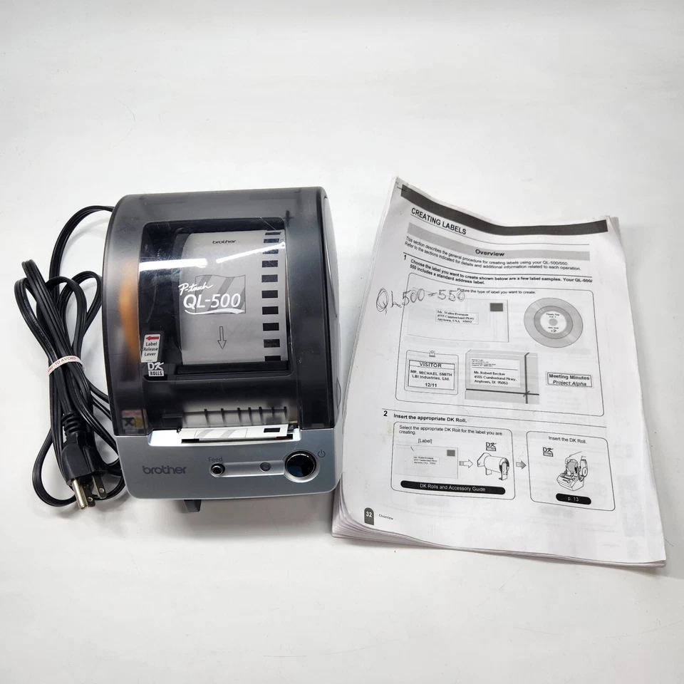 Brother P-Touch QL-500 Direct Thermal Label Printer USB - Image 1 of 4