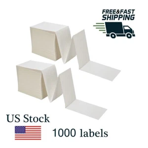 1000 4"x6" Fanfold Direct Thermal Address Shipping Labels for Zebra and Rollo - Picture 1 of 5