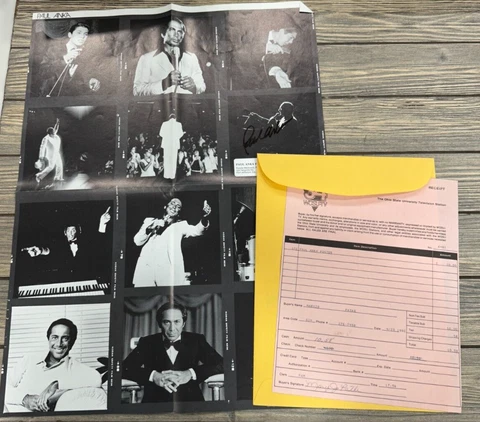 Paul Anka Fan Club Poster - Autographed Signed 16" x 22" Cover