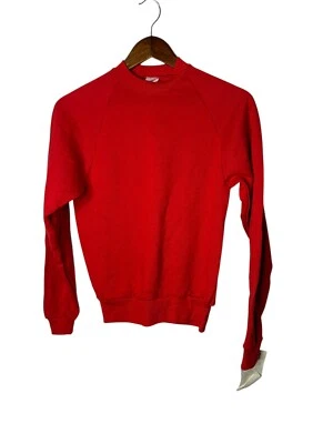 Vintage 90's Jerzees Kids Blank Crewneck Sweatshirt Youth Large Red 14-16 - Image 1 of 2