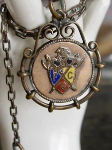 KNIGHTS OF PYTHIAS PENDANT CHARM FOB WATCH CHAIN QUARTER EAGLE GOLD LOVE TOKEN ? - Picture 1 of 12