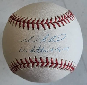 MARK BUEHRLE SINGLE SIGNED OML BASEBALL INSCRIBED NO HITTER 4-18-07 JSA COA - Picture 1 of 3