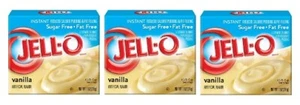 Jello Sugar Free Vanilla Instant Pudding & Pie Filling Mix 3 Pack - Picture 1 of 2