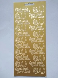 STICKER SHEET 11 'Good Luck' - Ideal for Scrapbooking, Invitations, Gifts + - Picture 1 of 2