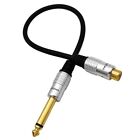 6.35Mm 1/4 Ts Mono Male To Rca Female For Speaker Mixer  Aux- Adapter Cord