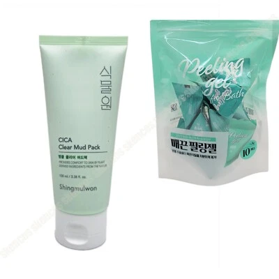 Shingmulwon Cica Clear Mud Pack 100ml/3.37 fl.oz.+Pouch Mini Peeling Gel 3gx10EA - Image 1 of 4