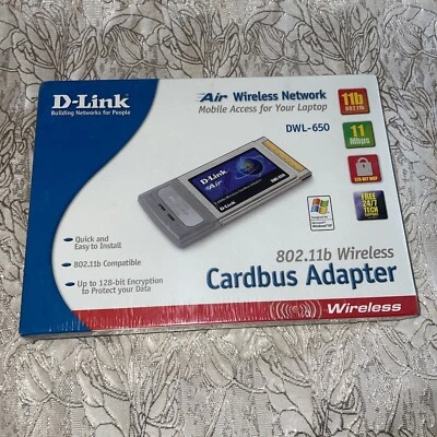 D-Link DWL-650 Wireless CardBus LAN Adapter 802.11lb11Mbps - Image 1 of 2