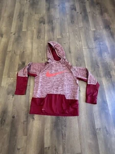 Nike Hoodie Youth XL Girls Pink Logo Pullover Sweatshirt dri fit - Picture 1 of 10