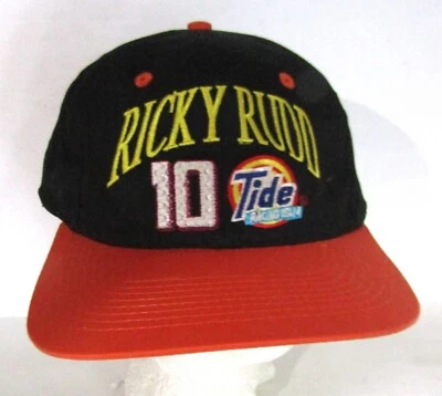 Кепка регулируемая Ricky Rudd Cap NASCAR Racing Tide No10 черная и оранжевая с застежкой сзади - Изображение 1 из 4