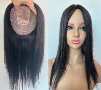 5"x5.5" Cap High Volume 100% Human Hair Topper for Hair Thinning Clip in 10"~16" - Image 1 of 4