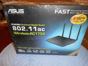 ASUS RT-AC66U 802.11ac Dual-Band Wireless AC1750 Gigabit 4-Port Router 5G - Picture 1 of 4