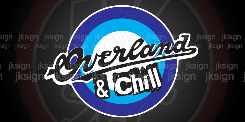 Calcomanía Overland & Chill Estados Unidos Colores Retro SE ADAPTA a Toyota Jeep Land Rover 4X4 Foto 1 de 1