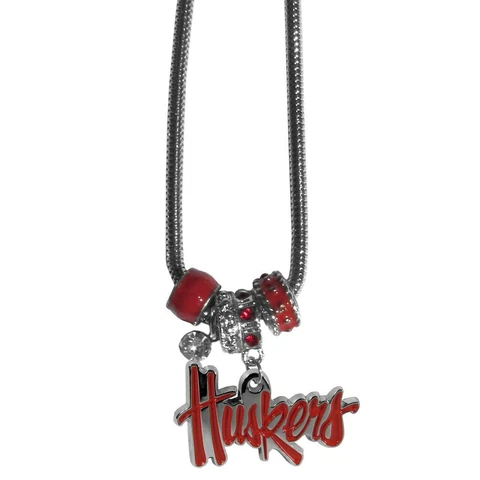 Nebraska Cornhuskers Euro Bead Charm Necklace - NEW Cover