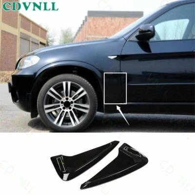Para BMW X5 X6 E70 2008-2013 negro brillante guardabarros delantero ventilación lateral adorno 2* Foto 1 de 4