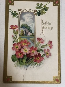 1910 Happy Birthday Postcard Antique Ohio - Picture 1 of 2