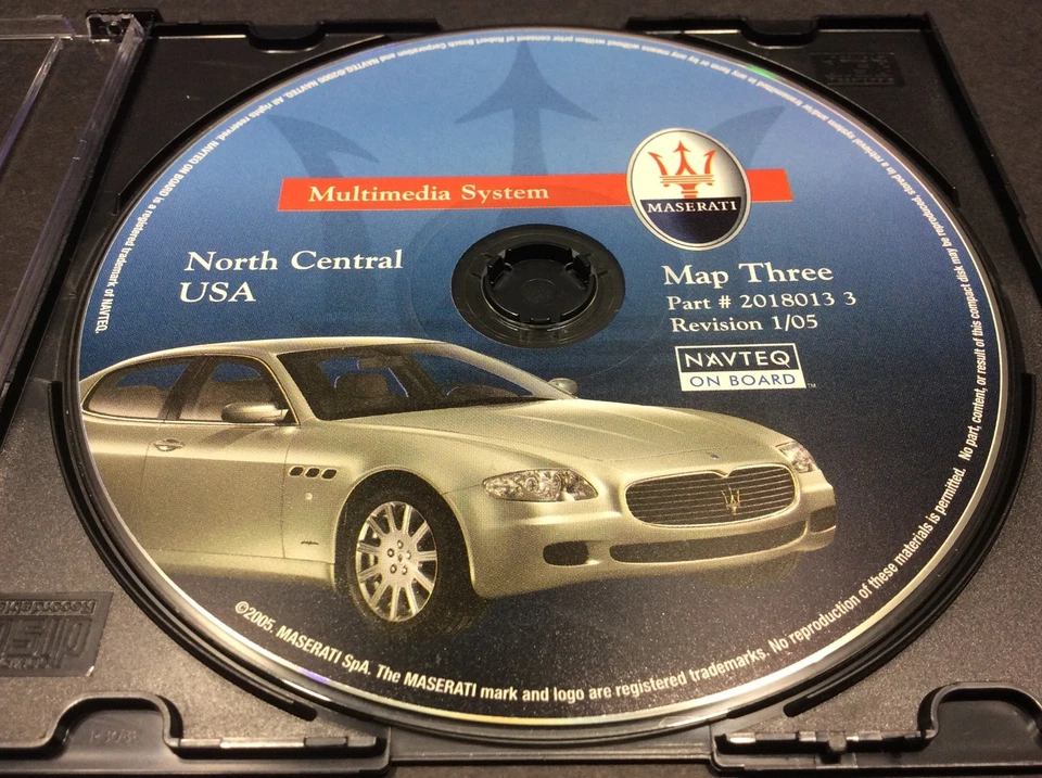 MASERATI NAV GPS DVD CD THREE 3.  2018013 3.  1/05 NORTH CENTRAL  US #CD38 - Image 1 of 1