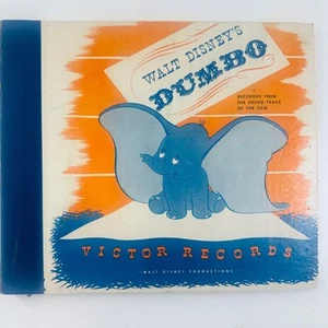 Álbum de discos vintage de Walt Disney Dumbo Victor Records 78 RPM para niños - Imagen 1 de 9