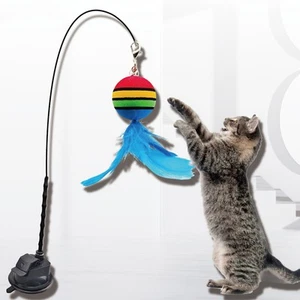 Stimulating Cat Toys Interactive Cat Teaser Wand Bird Toys Handheld Teaser - Picture 1 of 12