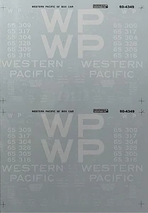Microscale Model Railroad/Train Decals N Scale Western Pacific/WPn50/60' Boxcars - Picture 1 of 1