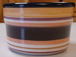 HARTSTONE RAMEKIN LITTLE BAKING DISH brown caramel stripes - Picture 1 of 4