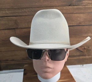 Vintage Luskeys Roper Cowboyhut - Silber Größe 7 1/8 selten - Bild 1 von 17
