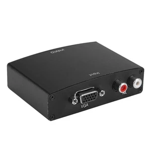 VGA To Converter Adapter HD Analog Video Audio Output US Plug NEW - Afbeelding 1 van 8