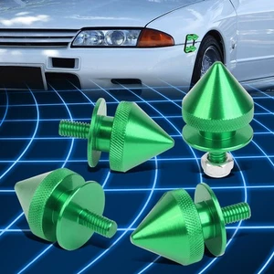 Green 24mm x 28mm Aluminum Bumper Quick Release Fastener Spiky O-Rings 4pcs/Kit - Picture 1 of 5