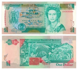 Belize 2 Dollars (1.5.1990) - QEII/Animals/Ruins/p52a, B310a UNC - Picture 1 of 3