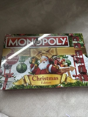 Brand New Sealed Monopoly Christmas Limited Edition Family Board Game Hasbro - Image 1 of 2