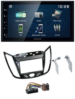 Kenwood 2DIN Bluetooth MP3 USB DAB Autoradio für Ford C-Max Kuga Klavierlack sch - Bild 1 von 4