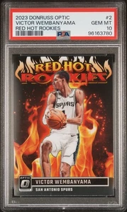 Victor Wembanyama 2023-24 Panini Donruss Optic Red Hot Rookies RC PSA Gem 10! - Picture 1 of 2